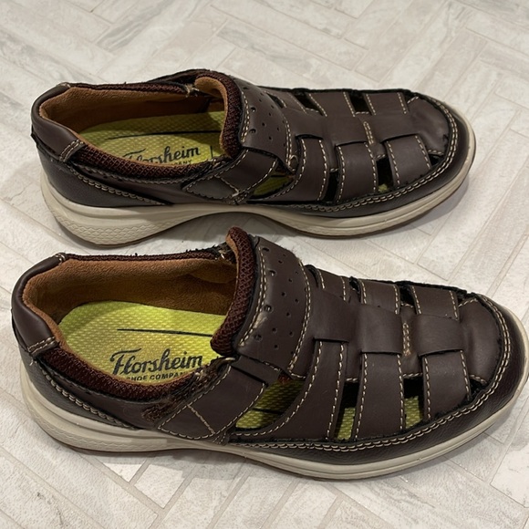 Florsheim Boys Brown Cognac Fisherman Sandals, size 12 little kid - Picture 4 of 6